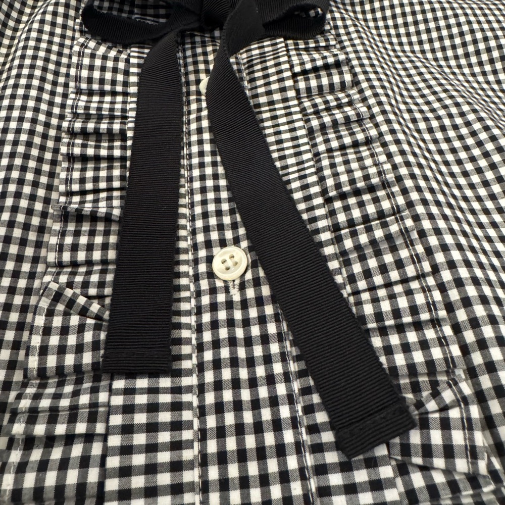 J. Crew Black and White Gingham Men's Shirt